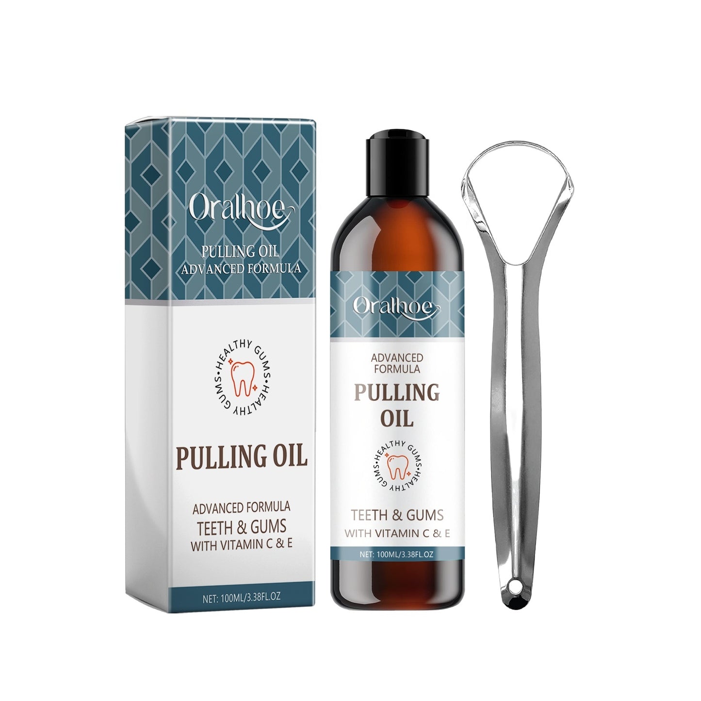 Mouthwash Pulling Oil w/ Scraper