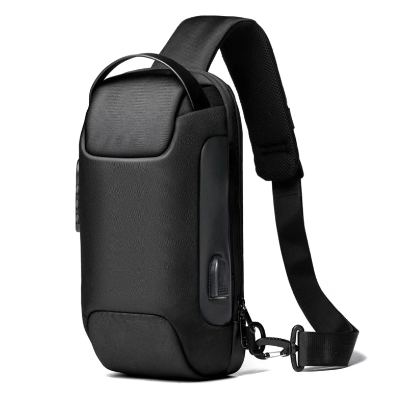 Men's Usb Crossbody Waterproof Shoulder Bag