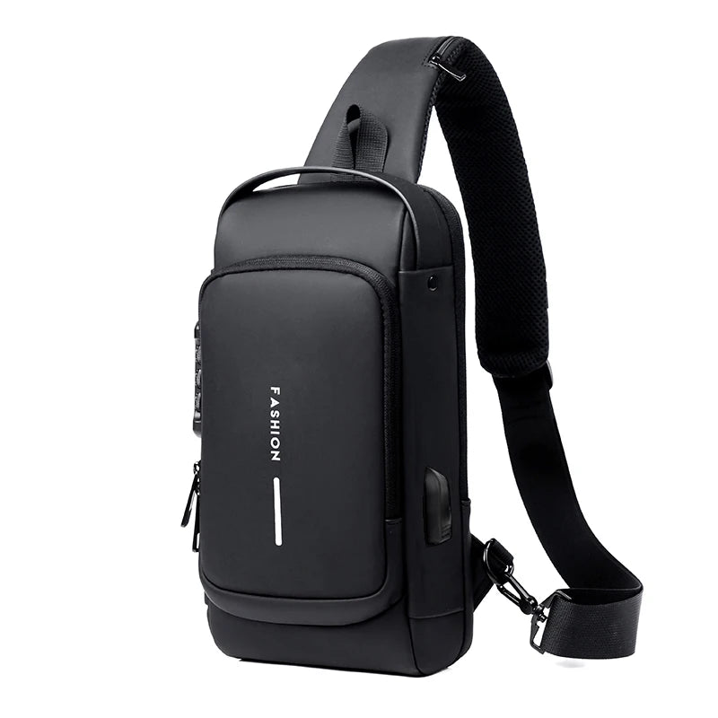 Men's USB Shoulder Bag