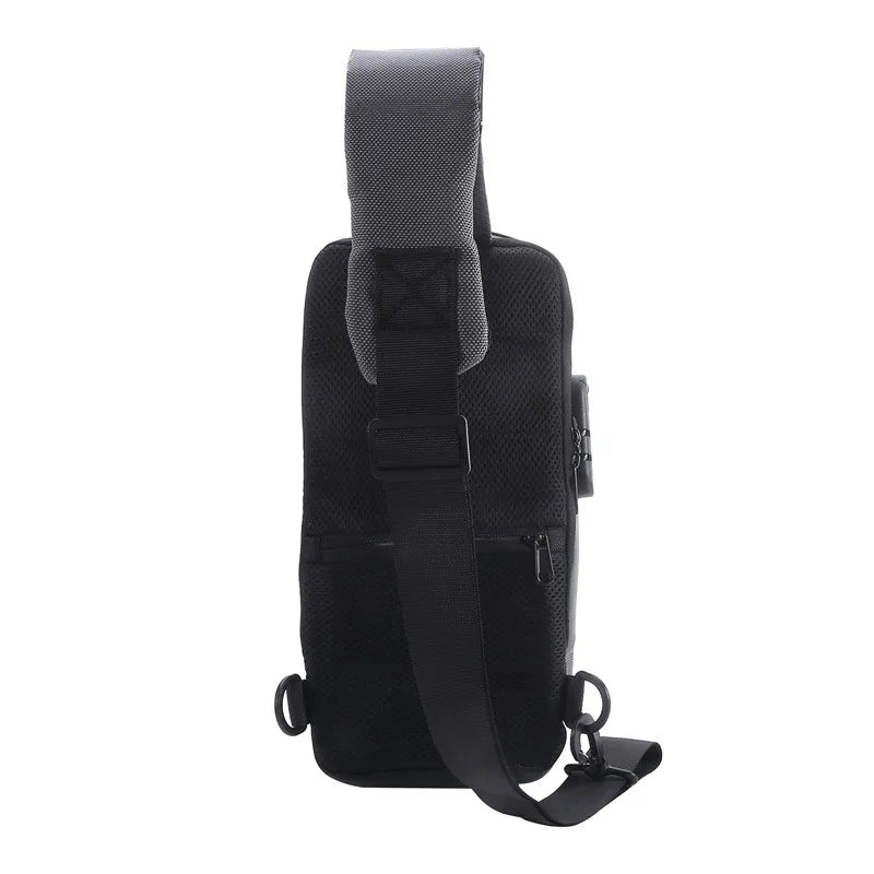 Men's Usb Crossbody Waterproof Shoulder Bag