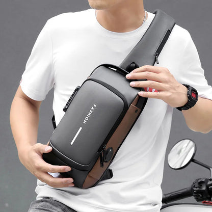 Men's USB Shoulder Bag