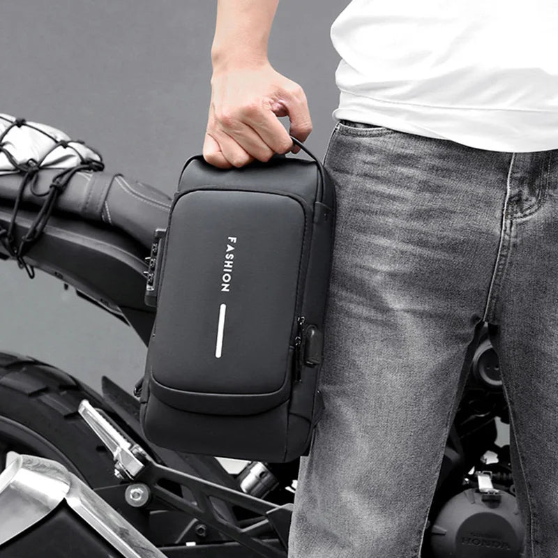 Men's USB Shoulder Bag