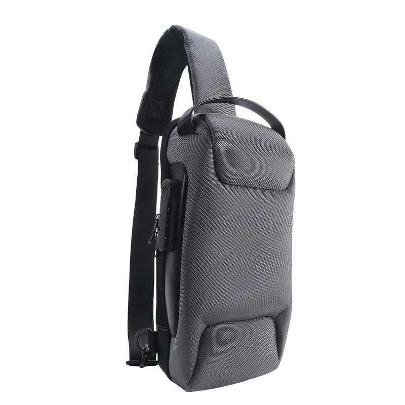 Men's Usb Crossbody Waterproof Shoulder Bag