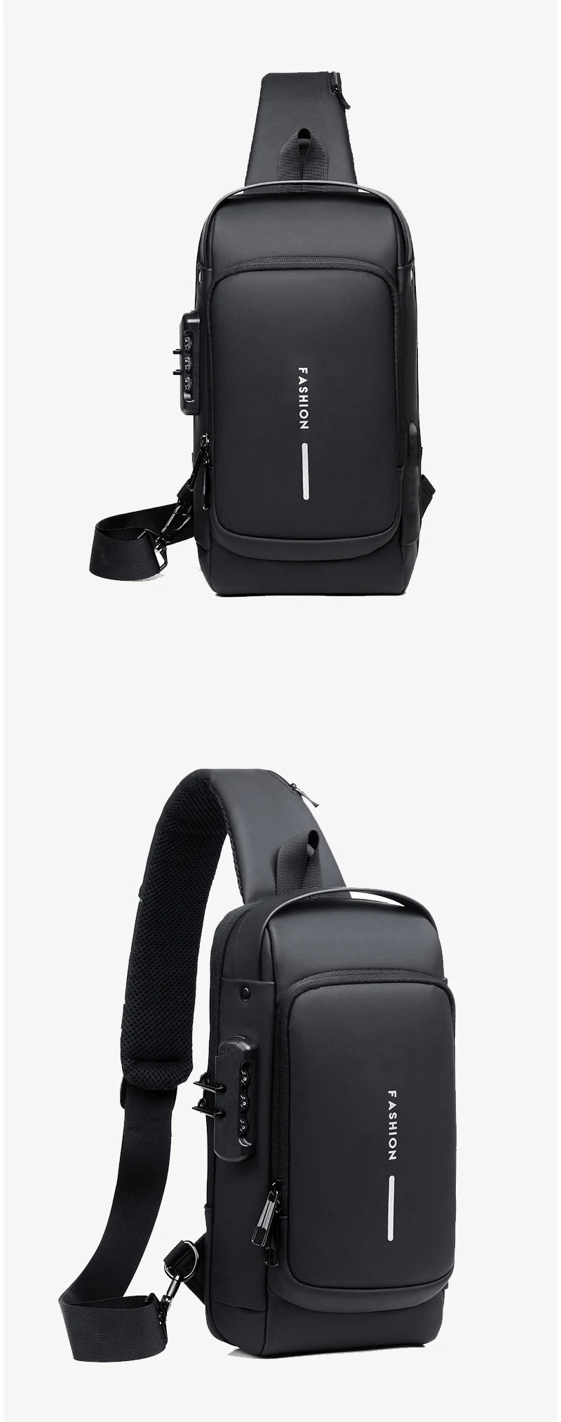 Men's USB Shoulder Bag