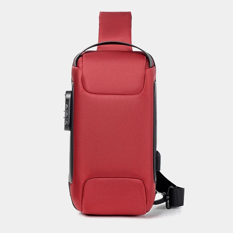 Men's Usb Crossbody Waterproof Shoulder Bag