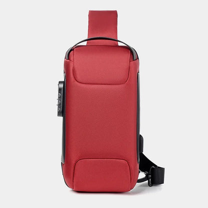 Men's Usb Crossbody Waterproof Shoulder Bag