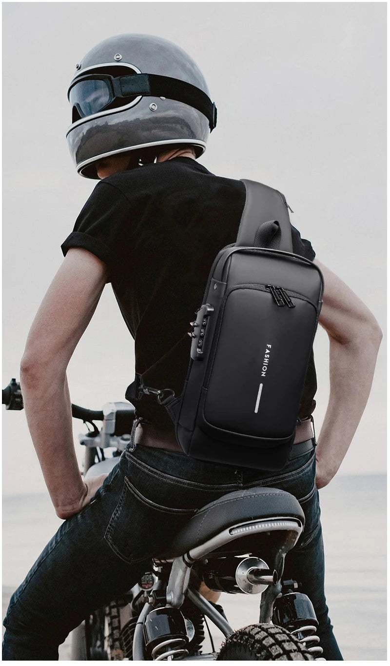 Men's USB Shoulder Bag