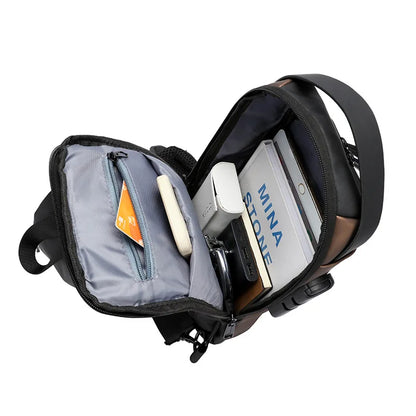 Men's USB Shoulder Bag