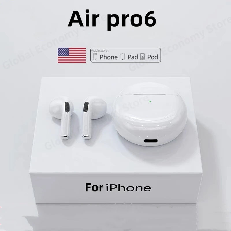 Air Pro 6 TWS Wireless Bluetooth Earbuds w/ Microphone