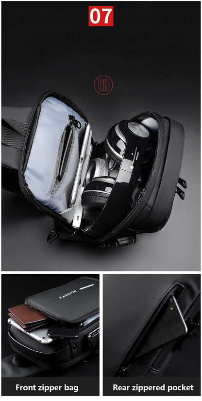 Men's USB Shoulder Bag